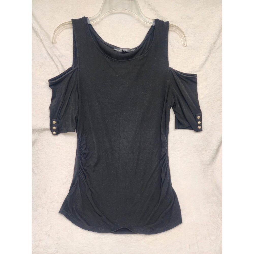 White House Black Market Blouse Open Shoulder Short Sleeve Size M